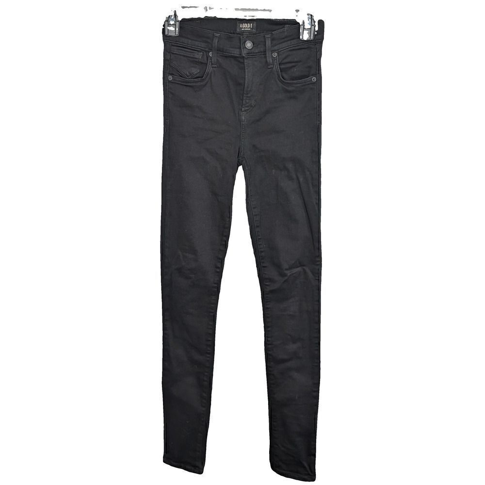 Agolde Sophie Ankle Cropped Skinny Jeans Black Size 25
